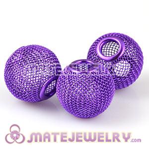 Wholesale 20mm Purple Basketball Wives Mesh Beads For Hoop Earrings 