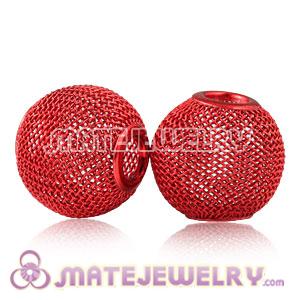 Wholesale 20mm Red Basketball Wives Mesh Beads For Hoop Earrings 