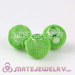 Wholesale 20mm Green Basketball Wives Mesh Ball Beads 