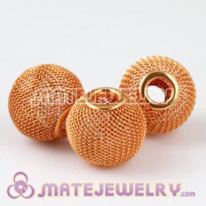 Wholesale 20mm Gold Basketball Wives Mesh Ball Beads 