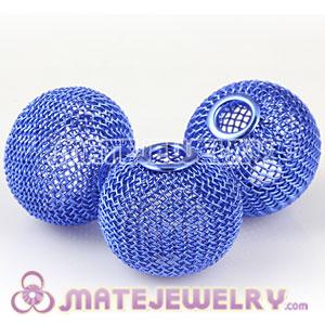 Wholesale 25mm Blue Basketball Wives Mesh Ball Beads 