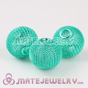 Wholesale 25mm Green Basketball Wives Mesh Ball Beads 