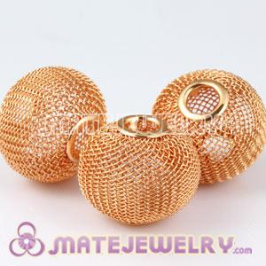 Wholesale 30mm Gold Basketball Wives Mesh Ball Beads 