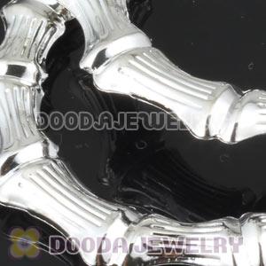 70mm Platinum Plated Basketball Wives Bamboo Hoop Earrings Wholesale 