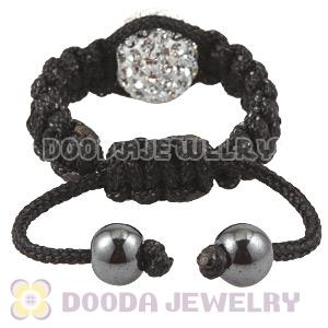 Handmade Style Macrame Rings With White Czech Crystal Wholesale