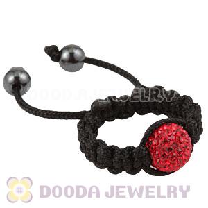 Handmade Style Macrame Rings With Red Czech Crystal Wholesale