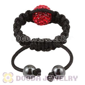 Handmade Style Macrame Rings With Red Czech Crystal Wholesale