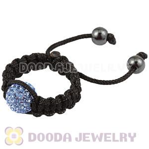 Handmade Style Macrame Rings With Blue Czech Crystal Wholesale