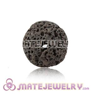 Wholesale 12mm Sambarla Style Grey Lava Stone Beads 
