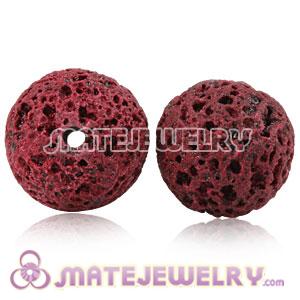 Wholesale 12mm Sambarla Style Red Lava Stone Beads 