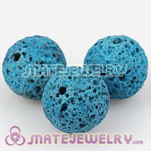 Wholesale 12mm Sambarla Style Blue Lava Stone Beads 