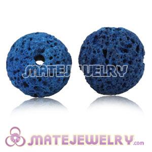 Wholesale 10mm Sambarla Style Blue Lava Stone Beads 
