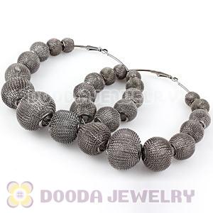 90mm Basketball Wives Mesh Hoop Earrings Wholesale