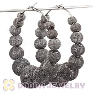 90mm Basketball Wives Mesh Hoop Earrings Wholesale