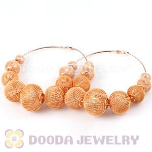 90mm Gold Basketball Wives Mesh Hoop Earrings Wholesale