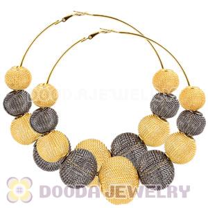 90mm Basketball Wives Mesh Hoop Earrings Wholesale