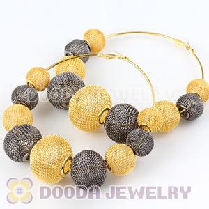 90mm Basketball Wives Mesh Hoop Earrings Wholesale