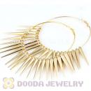 70mm Gold Basketball Wives Spike Hoop Earrings Wholesale