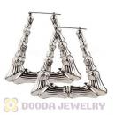 50×60mm Black Basketball Wives Bamboo Door Knocker Earrings Wholesale