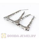 50×40mm Black Basketball Wives Bamboo Door Knocker Earrings Wholesale