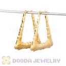 50×40mm Gold Basketball Wives Bamboo Door Knocker Earrings Wholesale