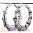 Cheap 80mm White Basketball Wives Bamboo Crystal Hoop Earrings Wholesale