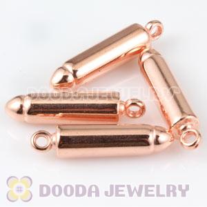 32mm Rose Gold Plated ABS Basketball Wives Bullet Beads Wholesale 