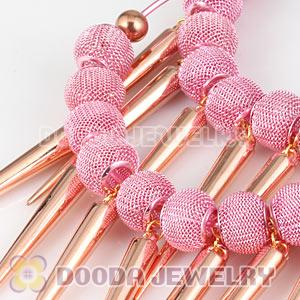 80mm Pink Basketball Wives Spike Hoop Earrings Wholesale