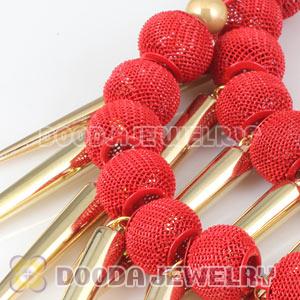 80mm Red Basketball Wives Spike Hoop Earrings Wholesale