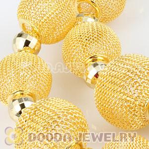 80mm Gold Basketball Wives Mesh Hoop Earrings Wholesale