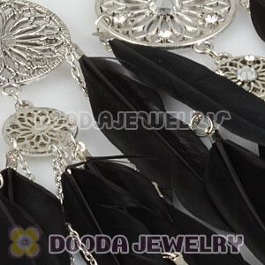 Black Basketball Wives Feather Earrings Wholesale