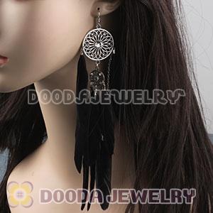 Black Basketball Wives Feather Earrings Wholesale