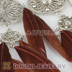 Brown Basketball Wives Feather Earrings Wholesale