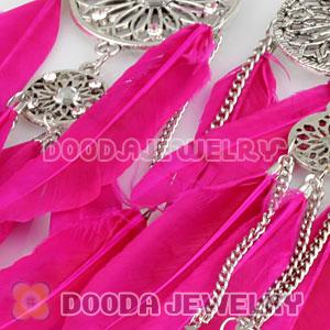 Peach Basketball Wives Feather Earrings Wholesale