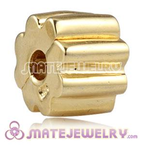 Wholesale European Style Gold Plated Silver Clip Beads 