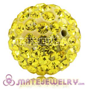 10mm Yellow Czech Crystal Beads Earrings Component Findings 