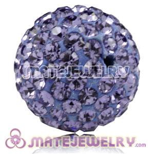 10mm Purple Czech Crystal Beads Earrings Component Findings 
