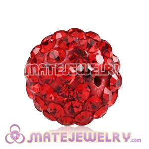 8mm Red Czech Crystal Beads Earrings Component Findings 