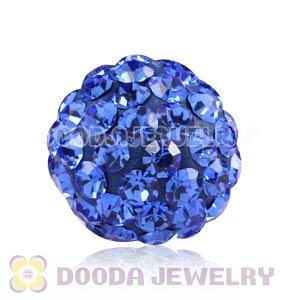 8mm Blue Czech Crystal Beads Earrings Component Findings 
