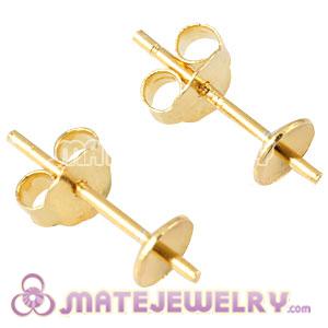 Gold Plated Sterling Silver Stud Earring Component Findings