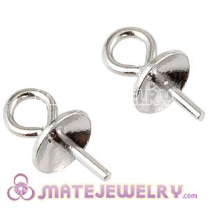 Silver Plated Sterling Silver Stud Earring Component Findings