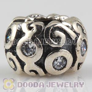 925 Solid Silver European Style Beads with Stone