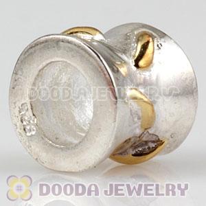 Gold Plated Line European Style 925 Silver Beads and Charms