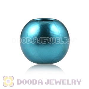 12mm Blue European Big Hole ABS Pearl Beads Wholesale 