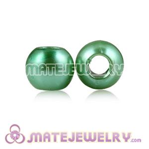 12mm Green European Big Hole ABS Pearl Beads For Basketball Wives Earrings