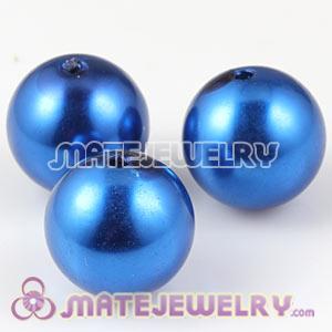 Wholesale 20mm Blue Basketball Wives ABS Pearl Beads