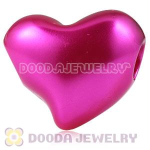 19X23mm Pink Heart Basketball Wives ABS Pearl Beads Wholesale 