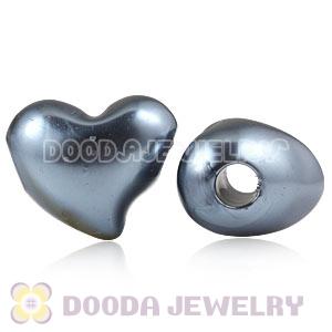 19X23mm Heart Basketball Wives ABS Pearl Beads Wholesale 
