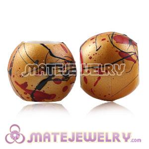 14mm European Big Hole Acrylic Beads For Basketball Wives Earrings