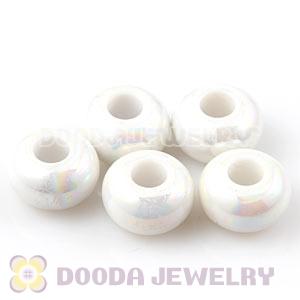 14mm White Basketball Wives Acrylic Beads For European Jewelry 